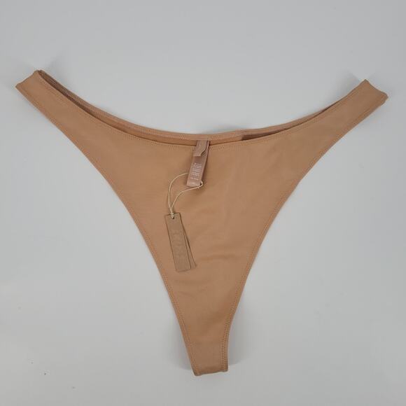 Skims Ochre Wet Jersey Dipped Thong 3X - Picture 1 of 5
